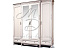 Шкаф для белья Фальконе ГМ 5154, белый с патиной. Фото 1