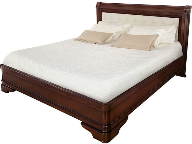 Кровать с мягким изголовьем Палермо 180 Т-748, вишня. Фото 1