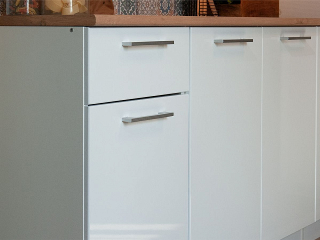 Кухонный гарнитур «Ника» Глосс 2,4м, Белый глянец. Фото 7
