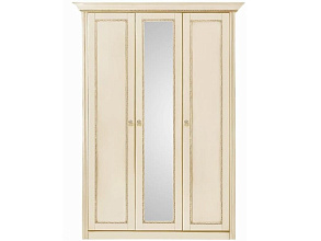 Шкаф распашной 3-х дверный с зеркалом Палермо Т-753, ваниль от магазина Мебельный дом