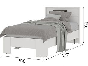 Кровать «Хелен» КР-01 90x200, белая от магазина Мебельный дом