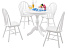 Обеденная группа (Стол «Фаворит де Люкс» и 4 стула «Венский»), белая эмаль. Фото 1